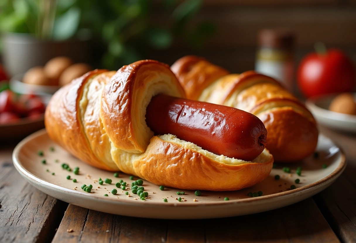 brioche  saucisson